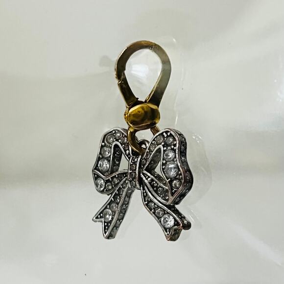 Vintage Juicy Couture Silver Diamond Bow Charm - Picture 3 of 5